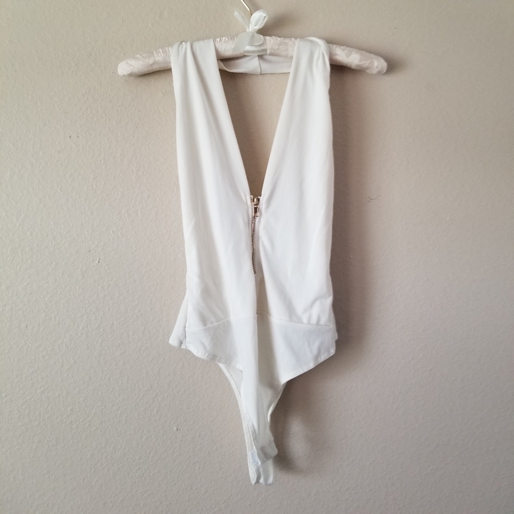 Haute Monde Backless Low Cut Bodysuit